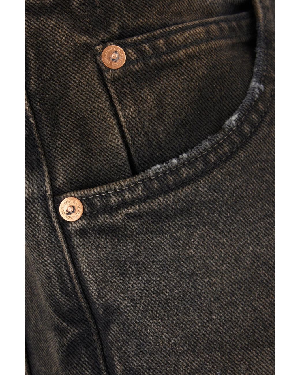 Our Legacy Gray Capri Cut Denim Bermuda Jeans for men