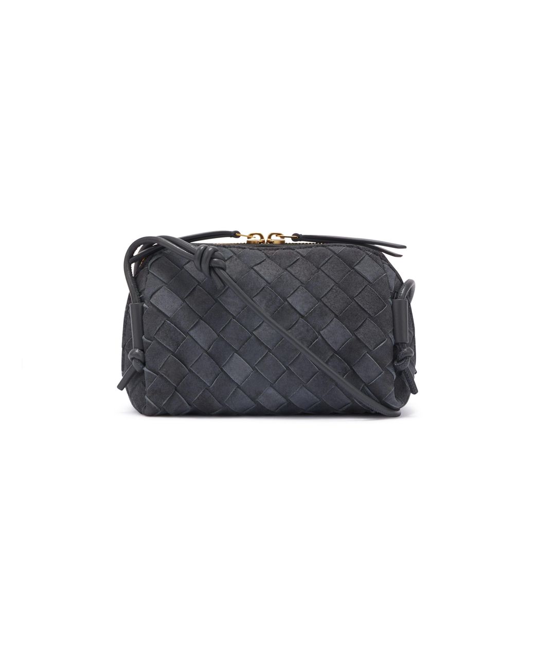 Bottega Veneta Black Woven Crossbody Bag