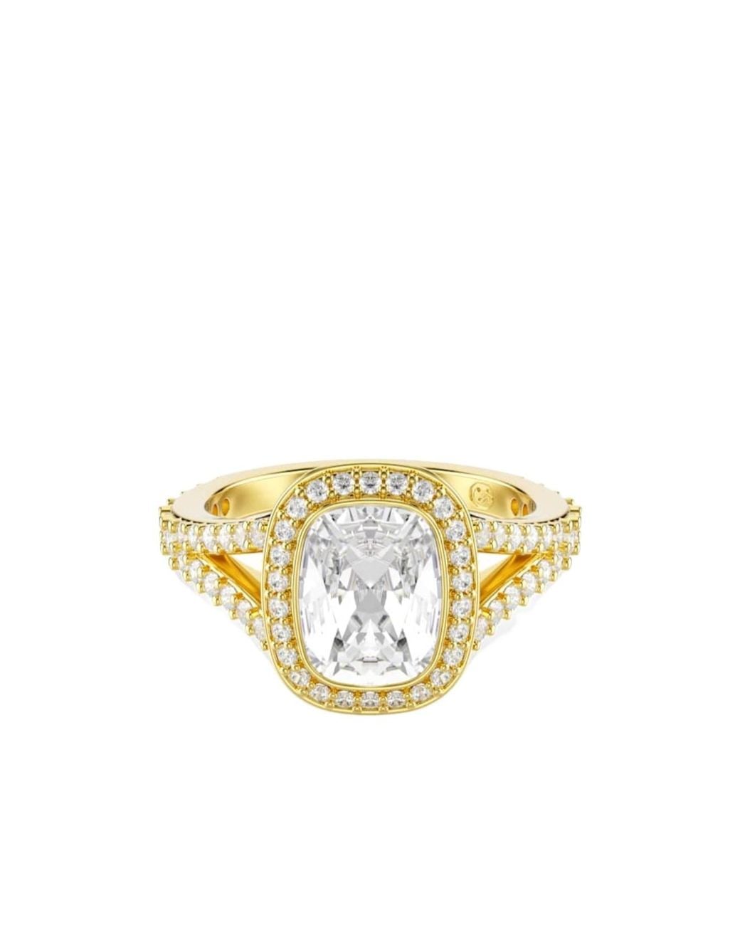 Swarovski Metallic Una Angelic Crystal-Embellished Halo Ring