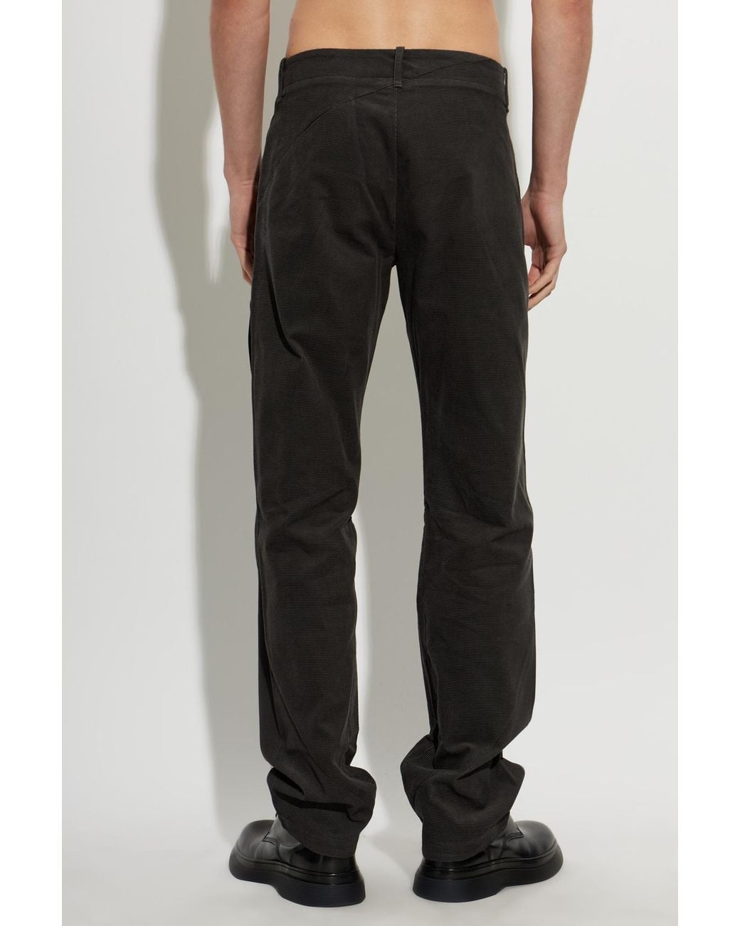 Post Archive Faction PAF Black Casual Trousers With Belt Loops for men