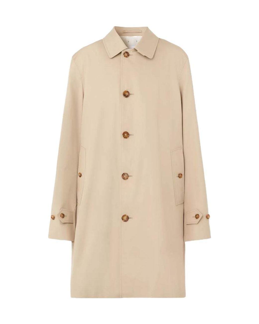 Burberry Natural Single-Breasted Button-Fastening Coat for men
