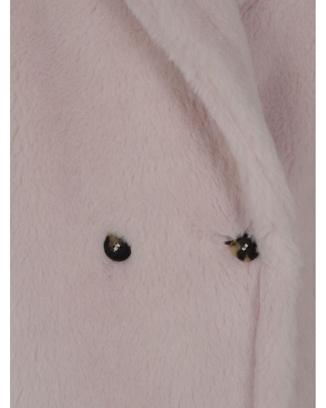 Max Mara Pink Virgin Wool-Cashmere Teddy Overcoat