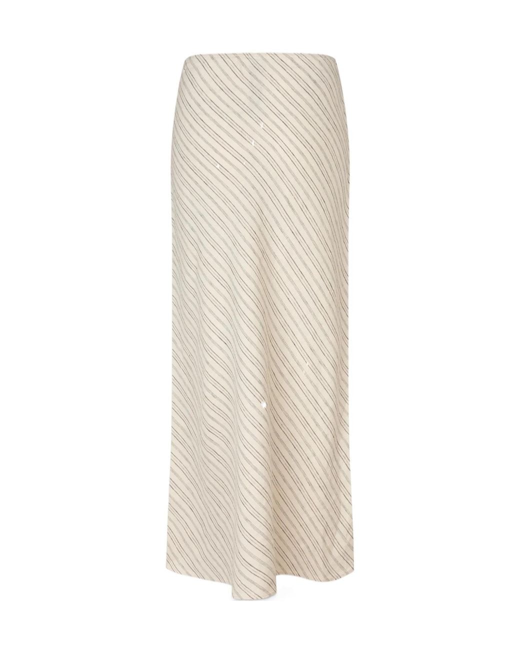 Samsøe & Samsøe White Samsøe Samsøe Saagneta Striped Maxi Skirt