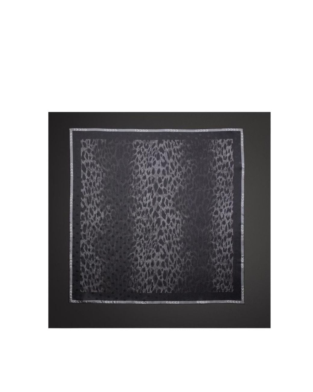 Gucci Black Printed Silk Twill Carré
