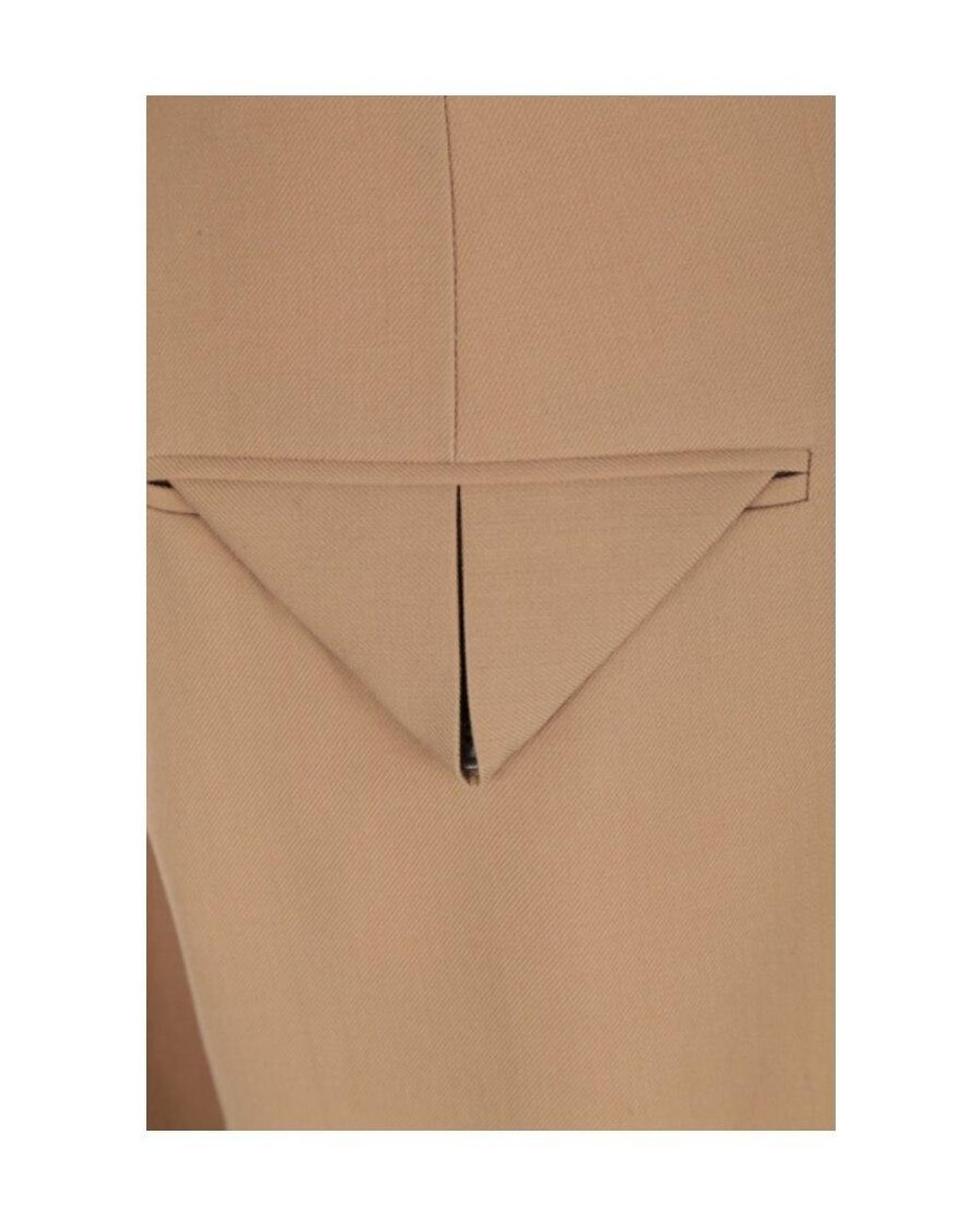 Bottega Veneta Natural High-Waisted Tailored Trousers