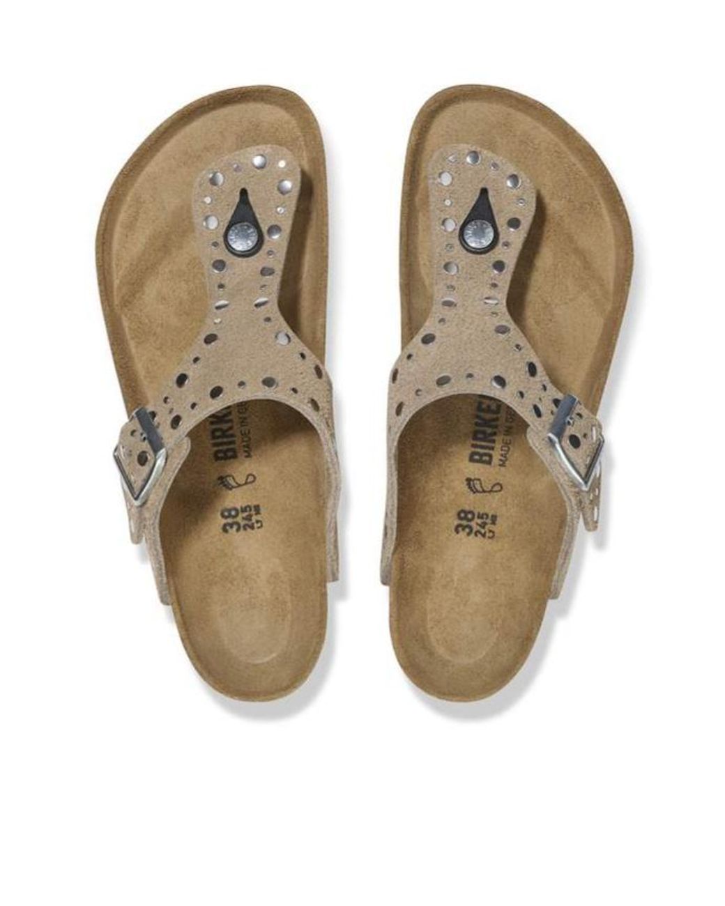 Birkenstock Brown Gizeh Rivet Studded Sandals