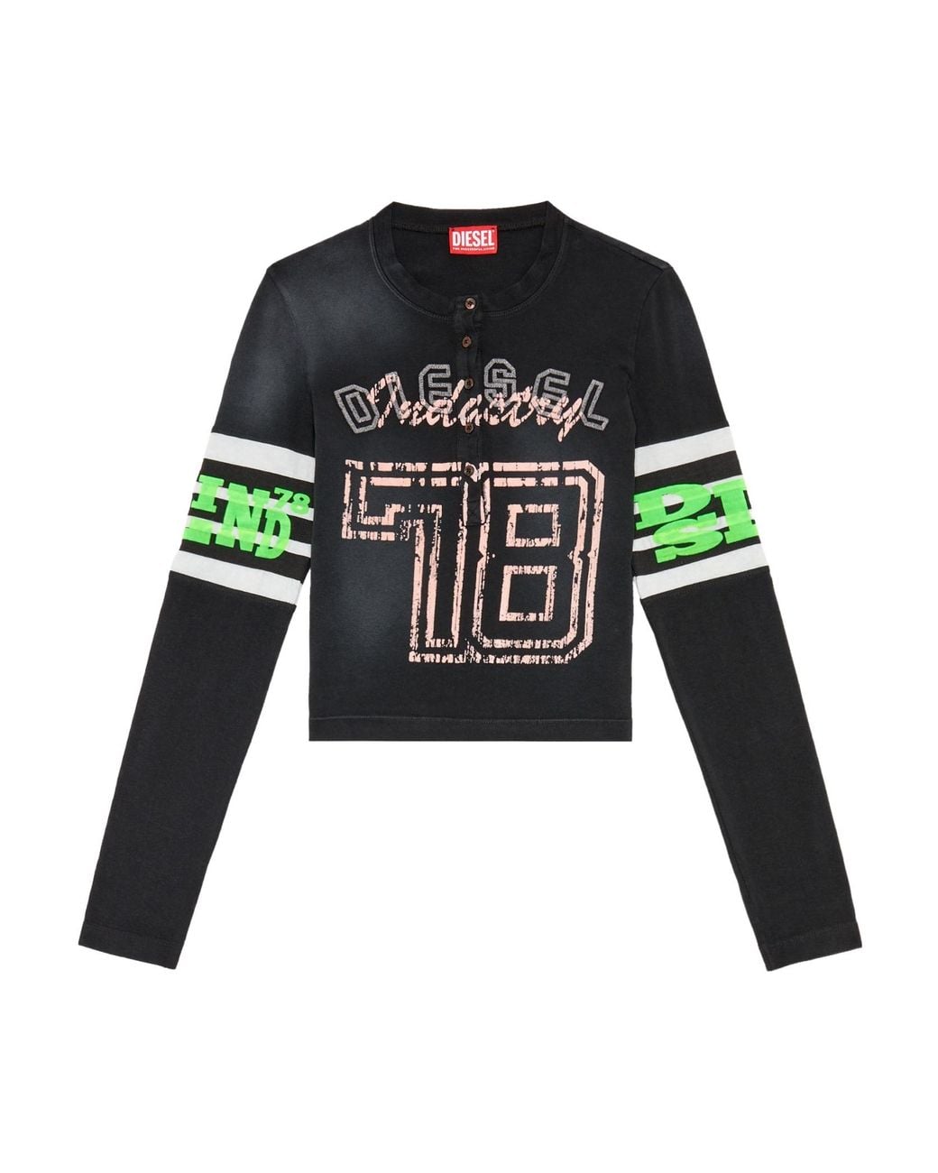 DIESEL Black ‘T-Uncserafin’ T-Shirt With Logo