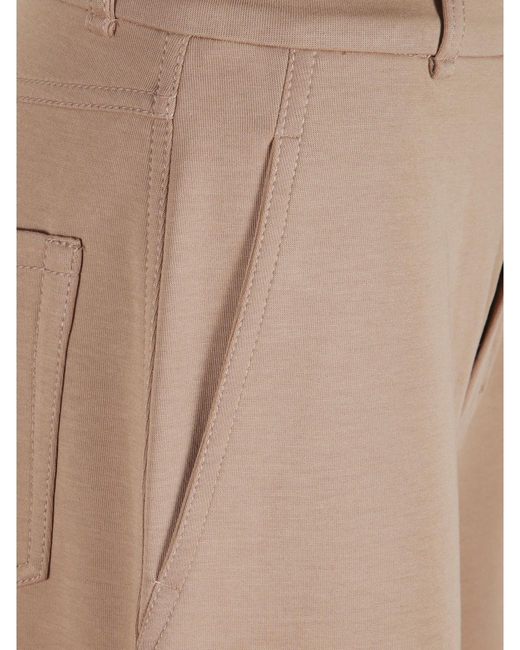 Max Mara Natural Merlot Wide Leg Trousers