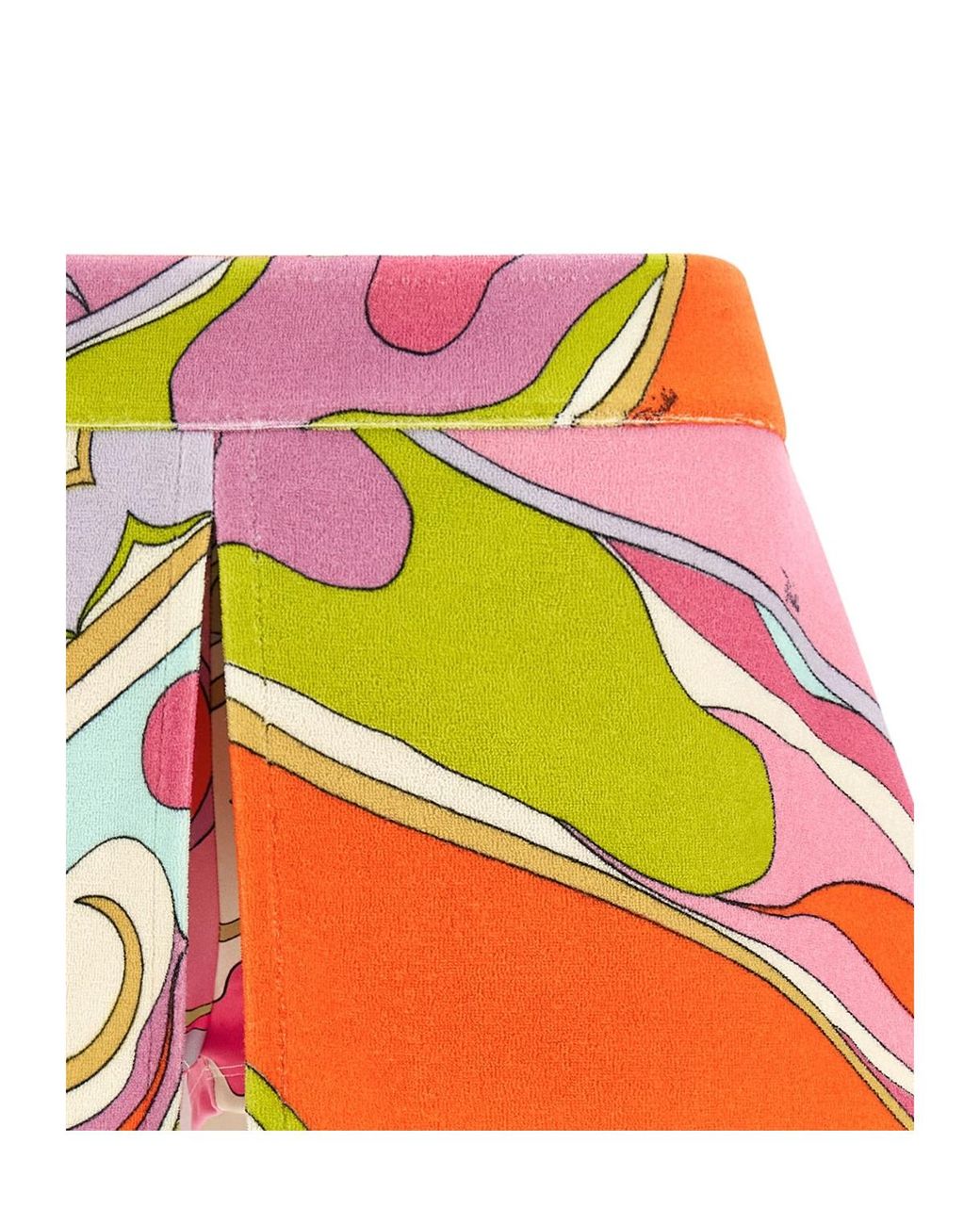 Emilio Pucci Red Pucci Orchidee Printed Terry Shorts