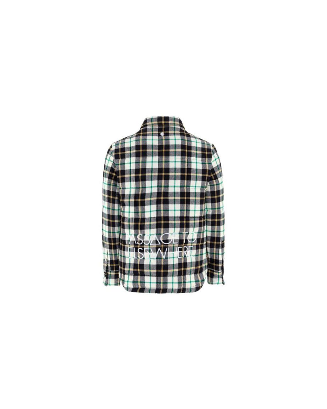Marcelo Burlon White County Of Milan Padded Pocket Checked Shirt for men