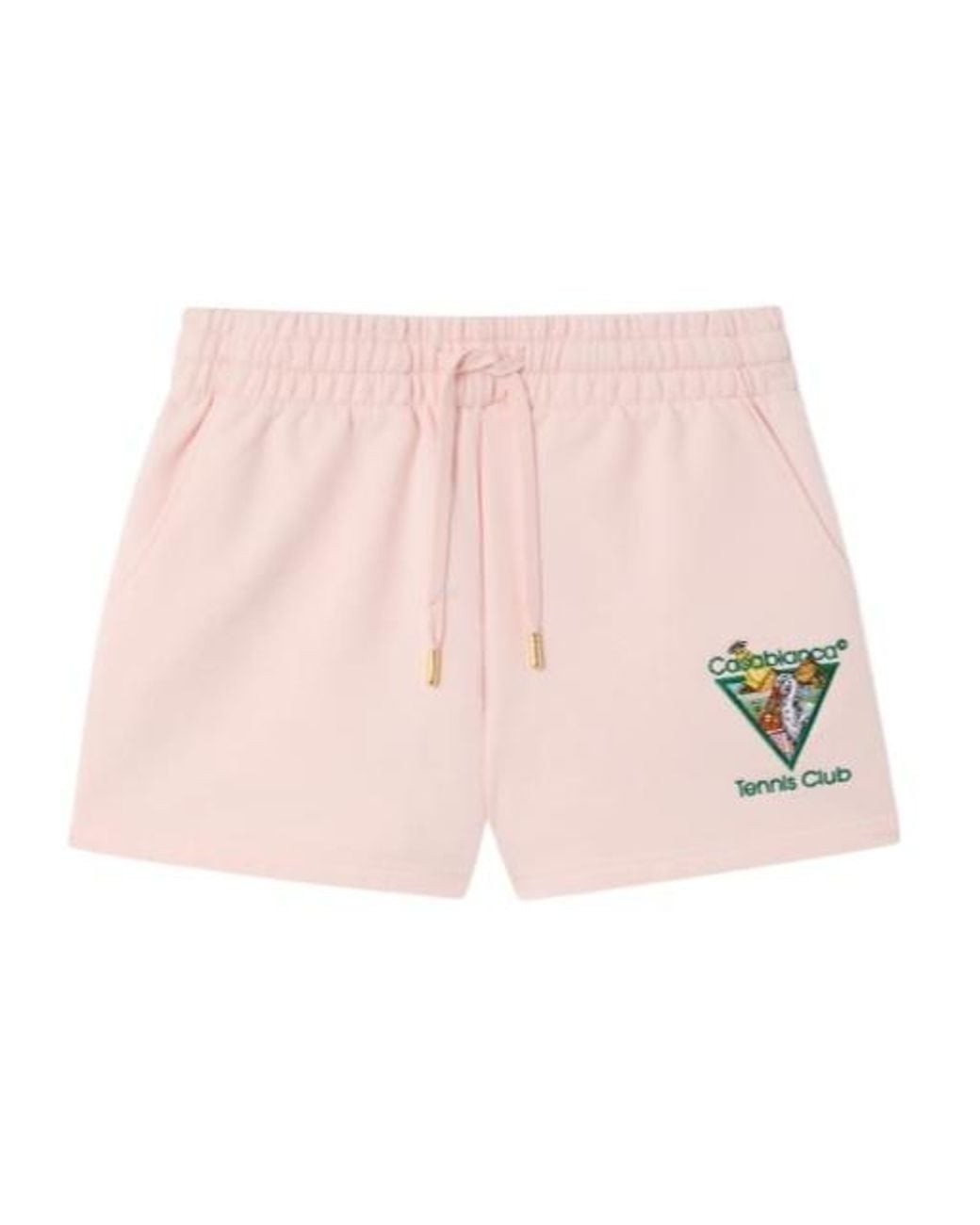 Casablanca Pink Tennis Club Embroidered-Logo Shorts