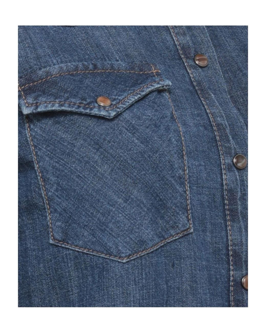 Peserico Blue Western Denim Shirt