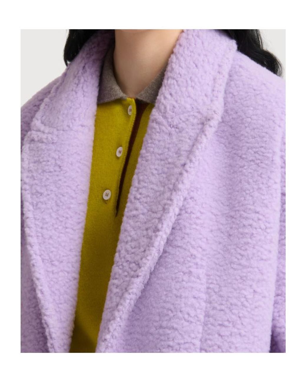Marni Purple Wool-Mohair Teddy Oversized Coat