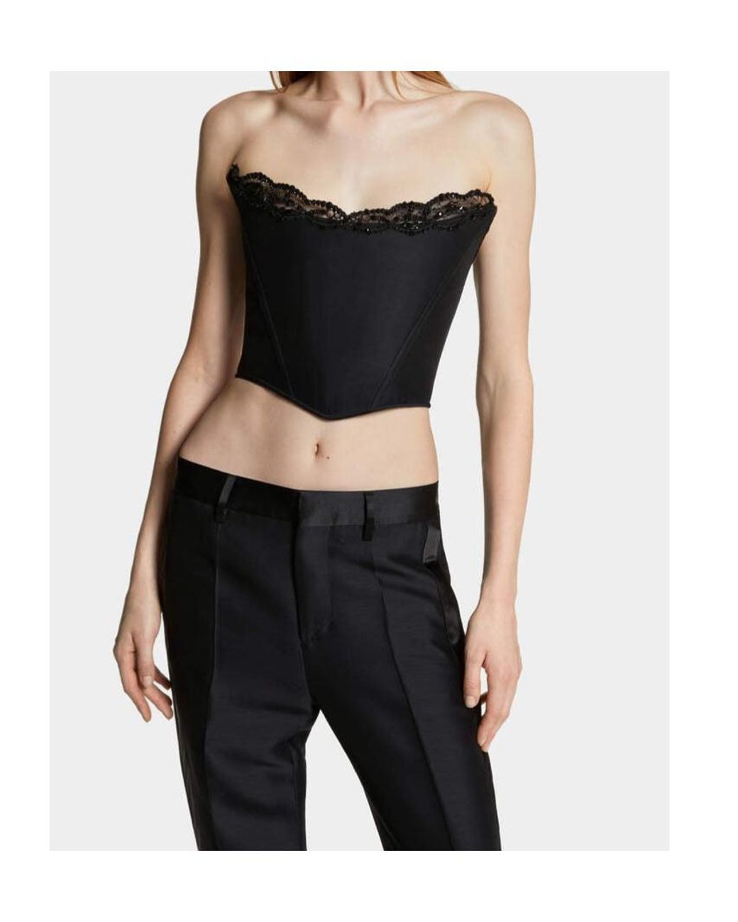 DSquared² Black Paris Corset Top