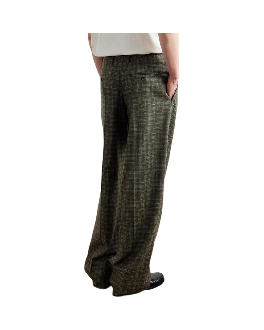 Céline Green Casual Pants With Belt Loops for men
