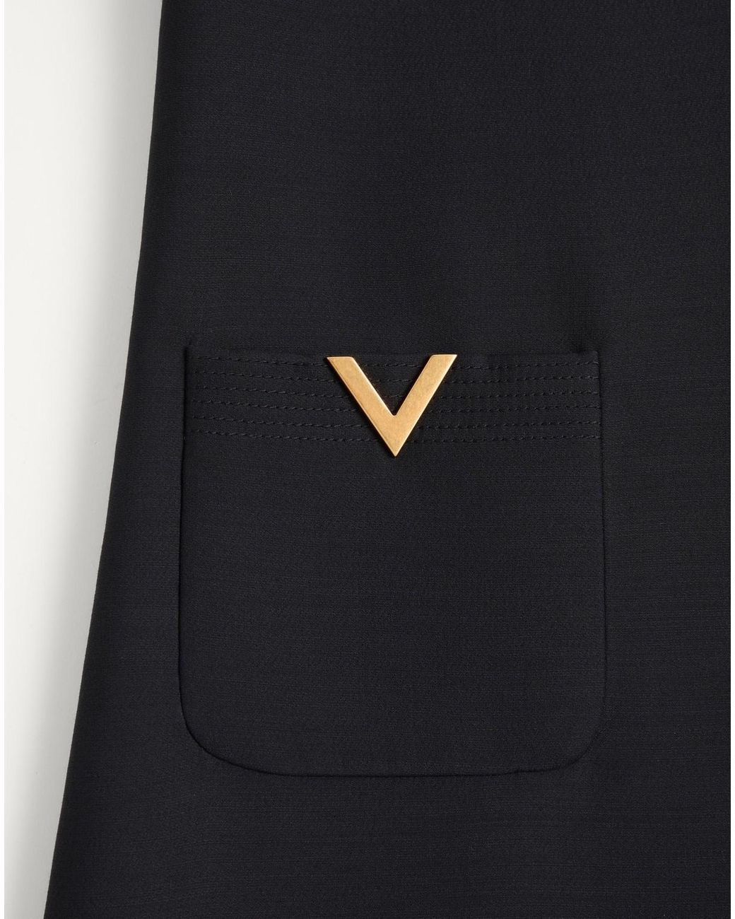 Valentino Black Crepe Couture Short Dress