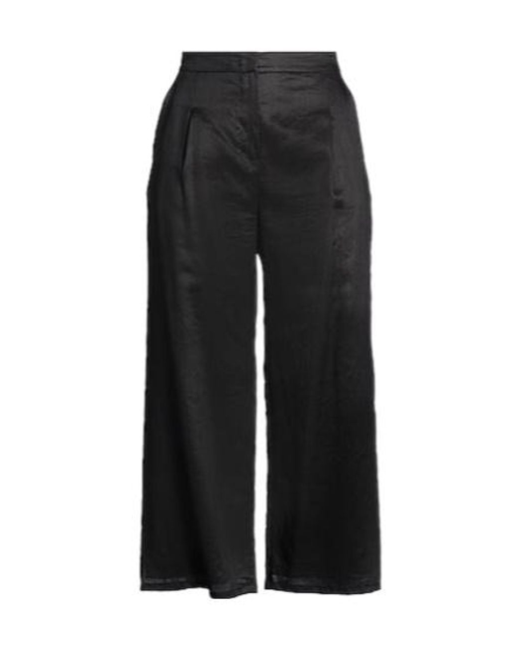 Max Mara Black Simple Loose Trousers