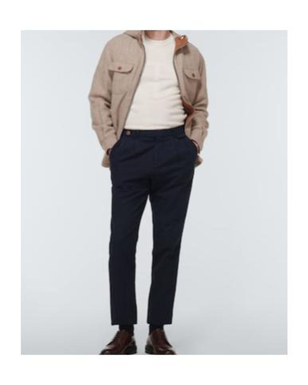 Giorgio Armani Natural Hooded Virgin Wool Blouson for men