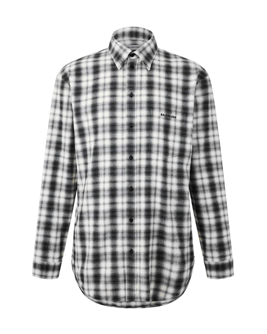 Balenciaga Blue Plaid Longsleeve Shirt for men