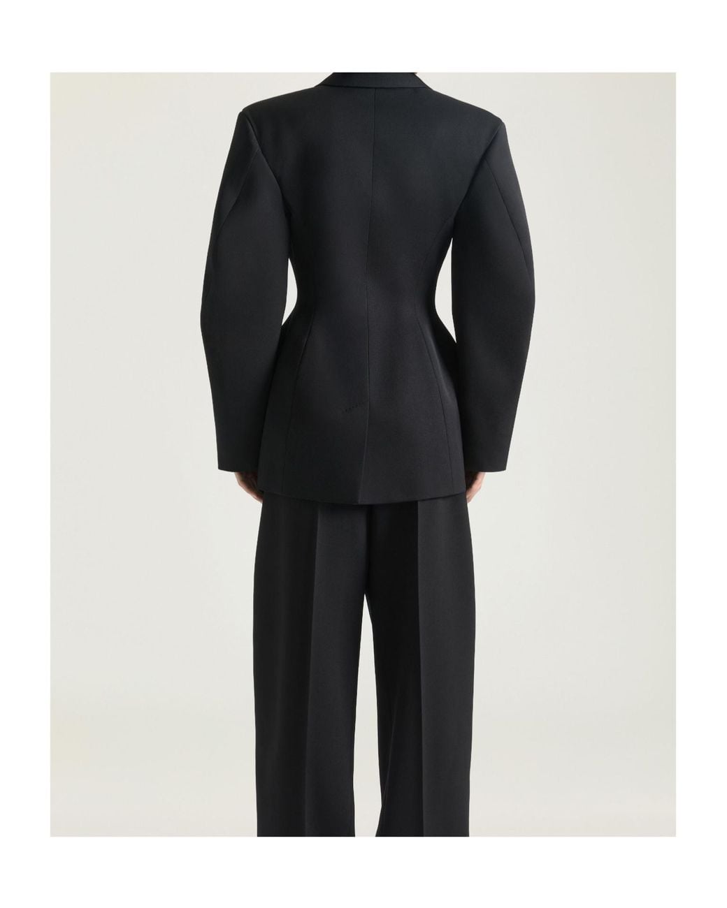 Givenchy Black Cocoon Collared Buttoned Jacket