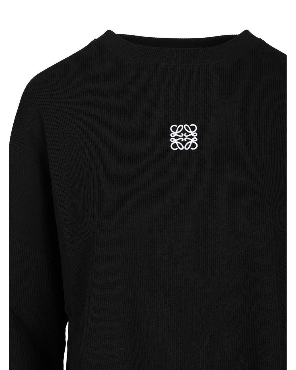 Loewe Blue Long-Sleeved Crewneck T-Shirt for men