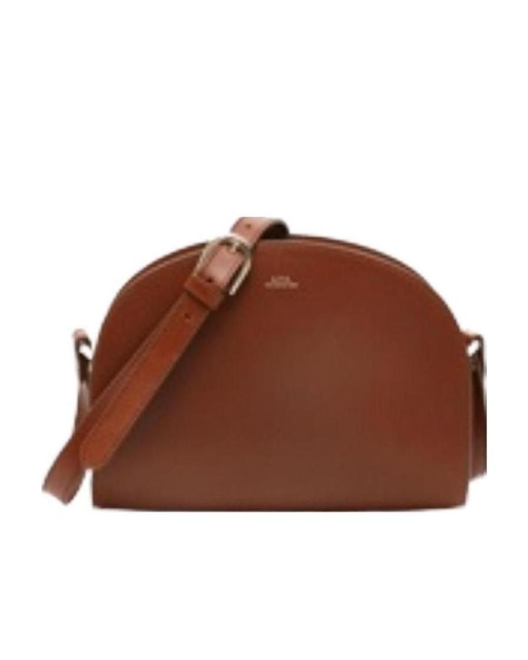 A.P.C. Brown Demi Lune Crossbody Bag