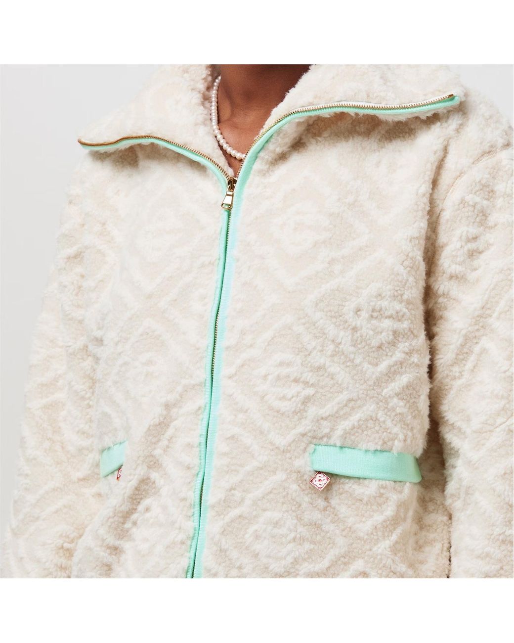 Casablanca White Alphabet Jacquard Casual Jacket
