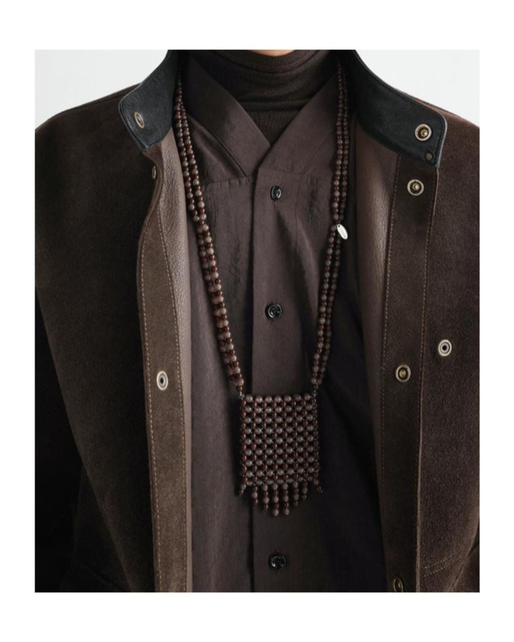 Lemaire White Grigri Bag Necklace for men