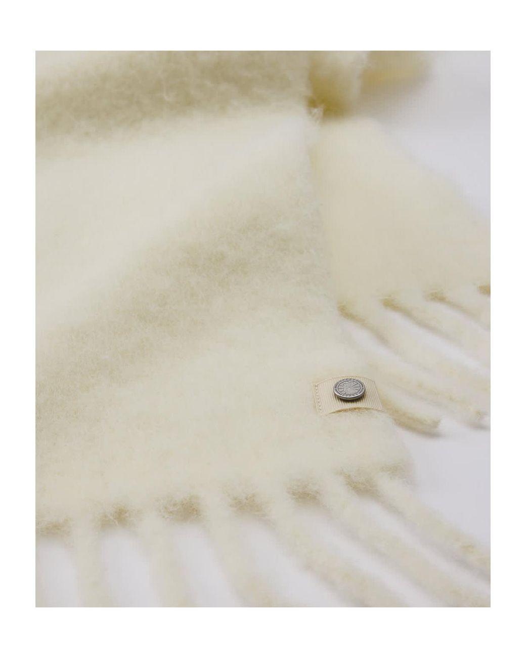Canada Goose White Alpaca Scarf