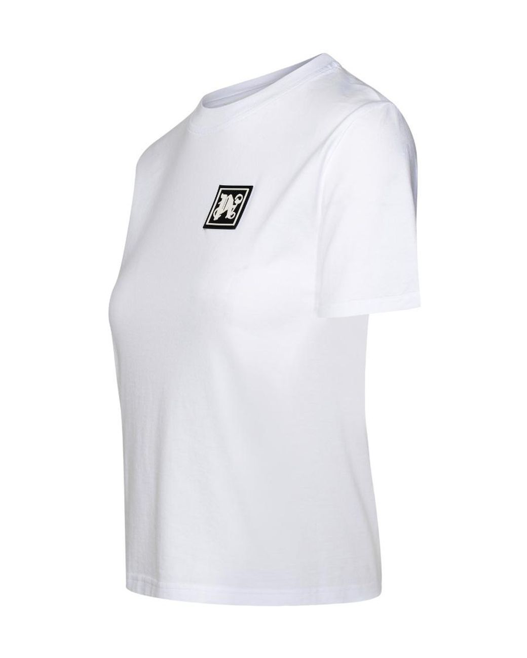Palm Angels White Logo Patch Crewneck T-Shirt