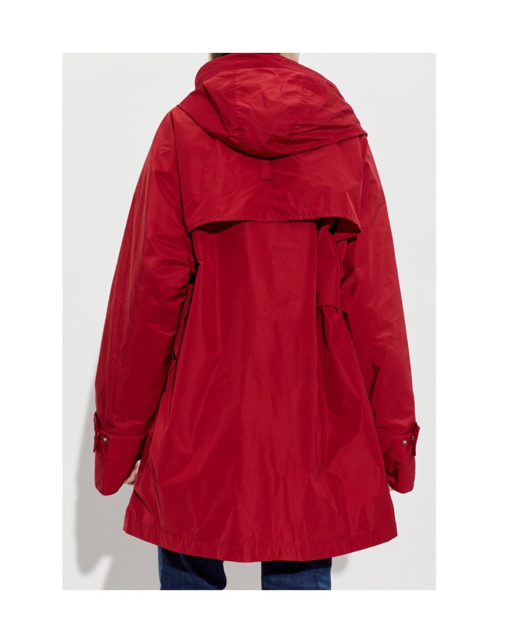 DSquared² Red Hooded Zip-Up Coat