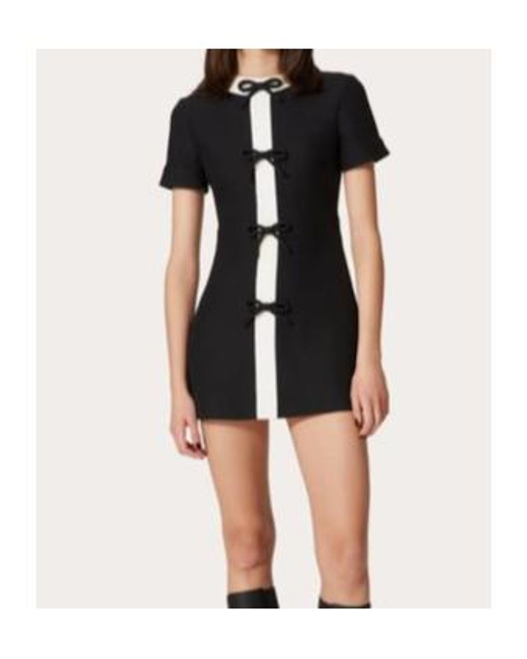 Valentino Black Crepe Couture Short Dress