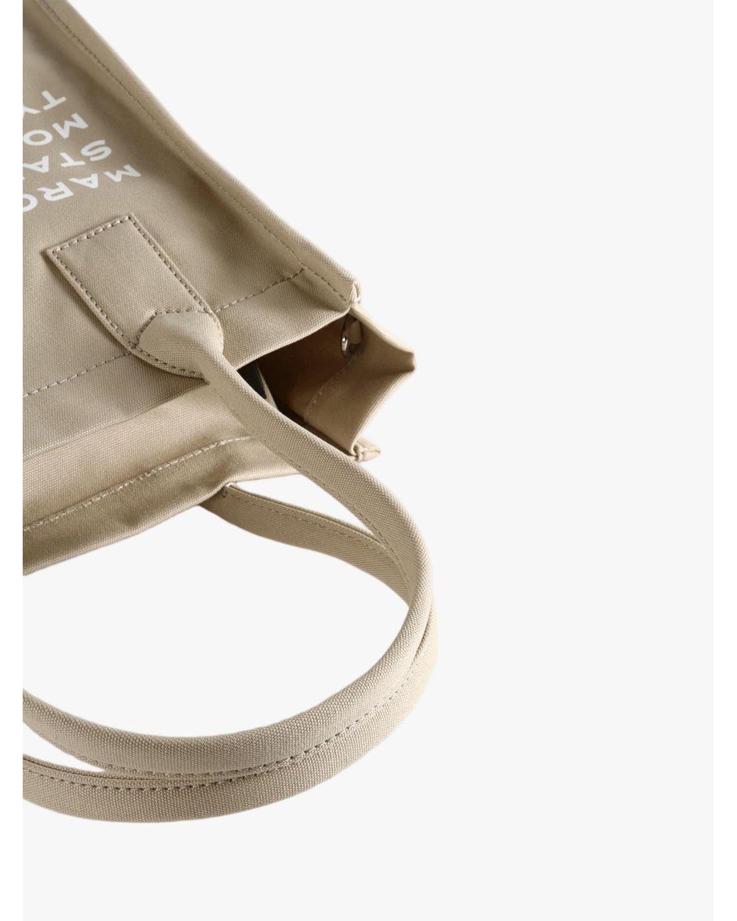 Marc Jacobs Natural Logo-Print Cotton Tote Bag