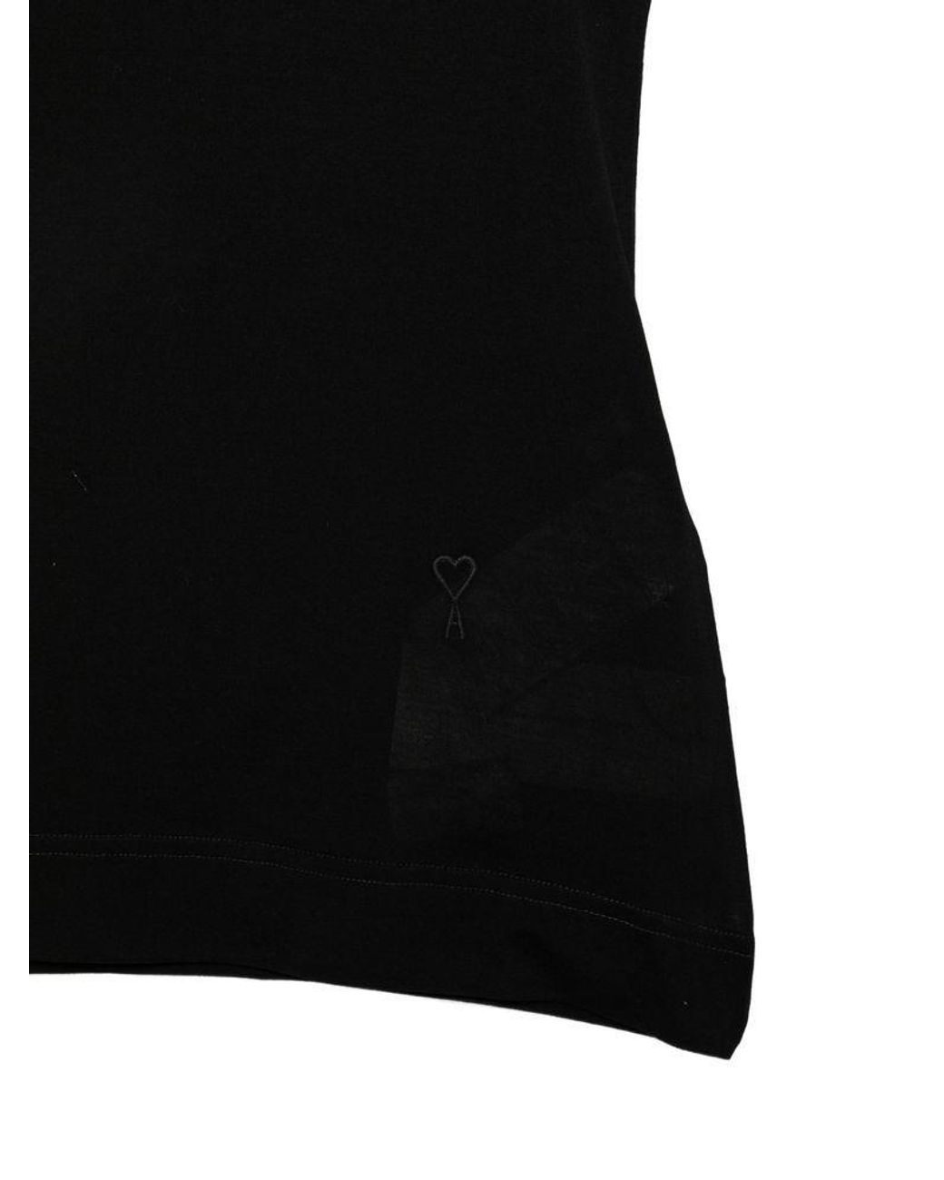 AMI Black Ami Sleeveless Crewneck Top