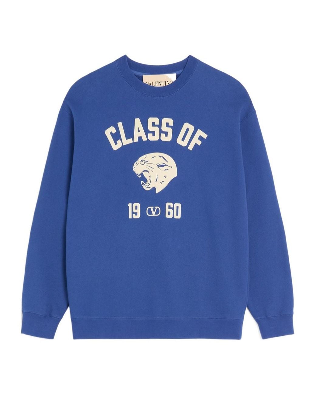 Valentino Blue Animal Printed Crewnek Sweatshirt for men