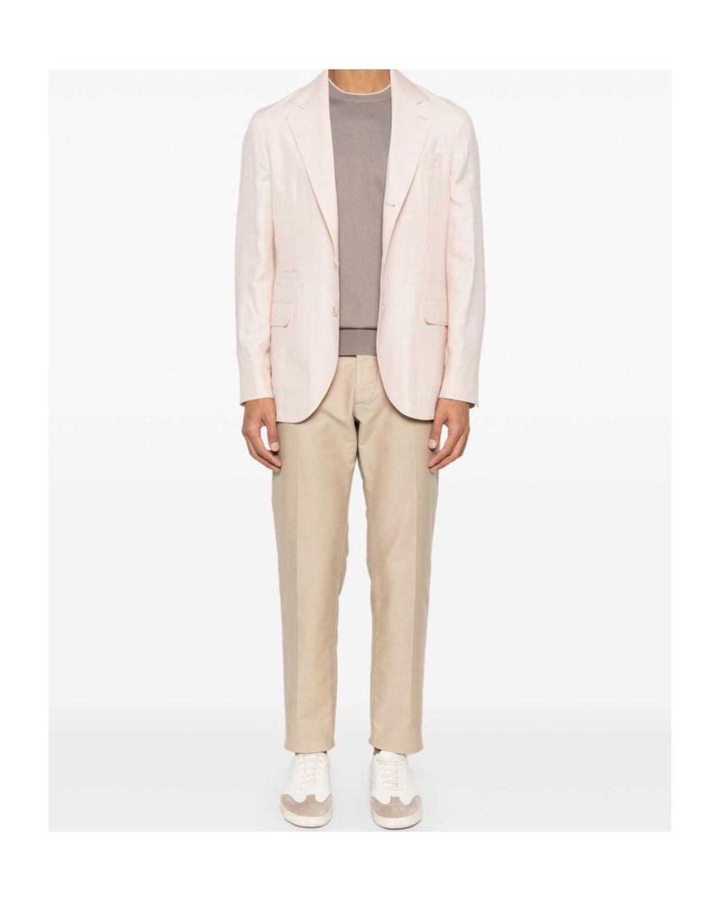 Brunello Cucinelli Natural Prince-Of-Wales-Check Blazer for men