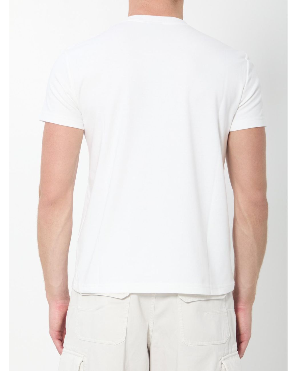 Dior White Homme Logo-Embroidered T-Shirt for men