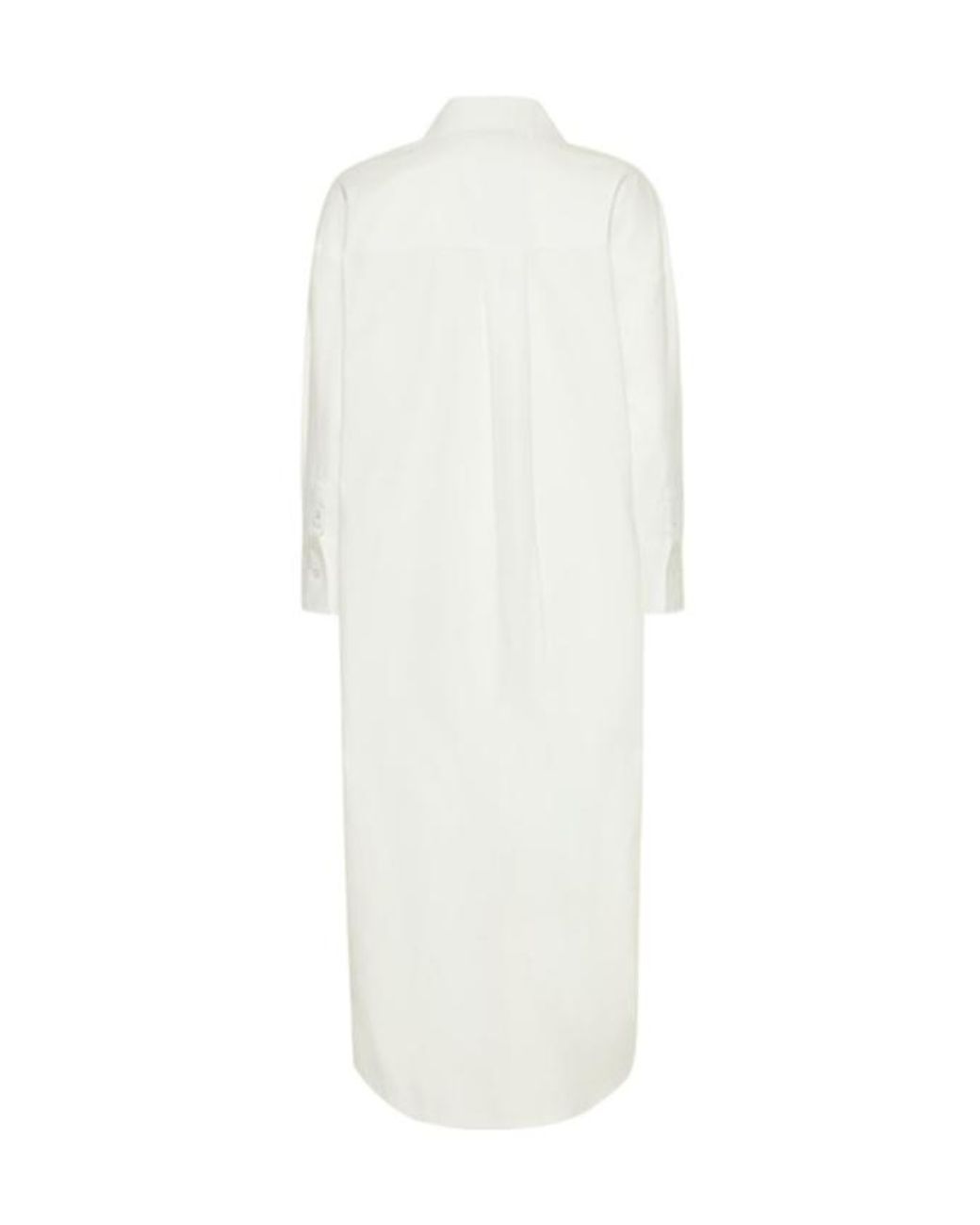 Anine Bing White Mika Shirt Cotton Poplin Midi Dress