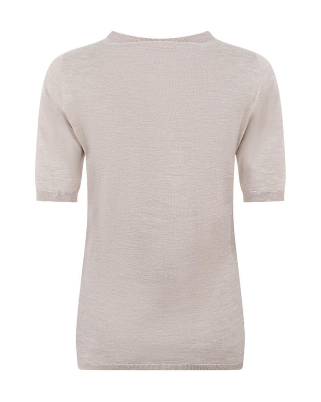 Fabiana Filippi Gray Short-Sleeved Knit Sweater