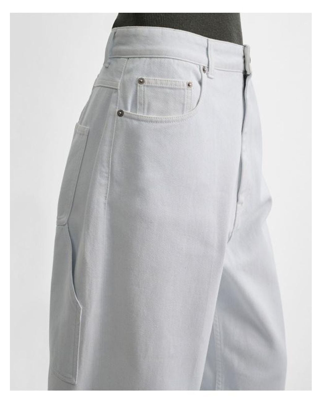 Phoebe Philo White Zipper Jeans