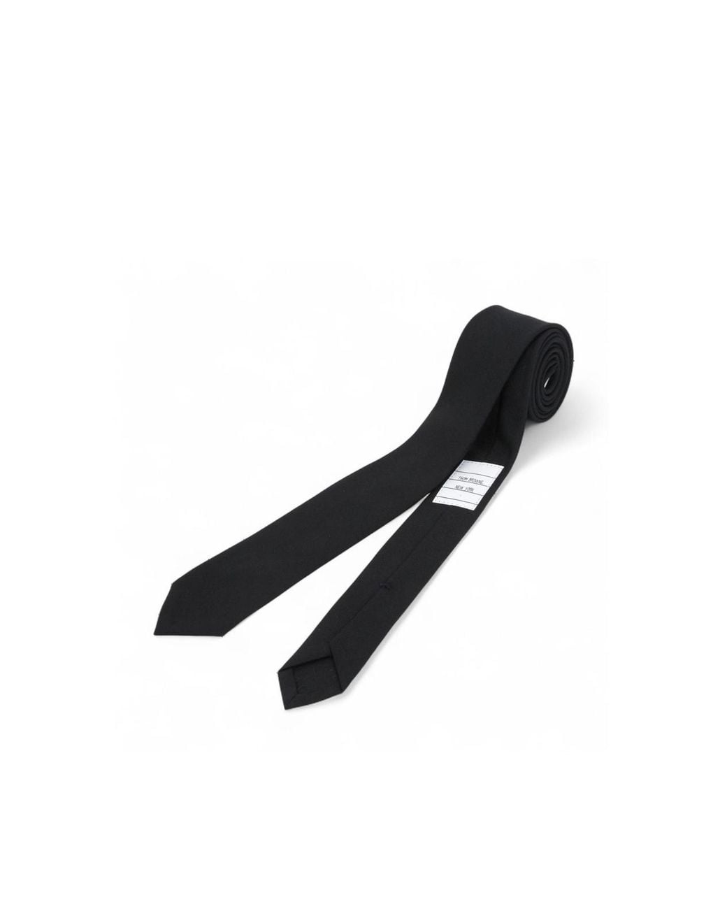 Thom Browne Black Twill Classic Tie for men