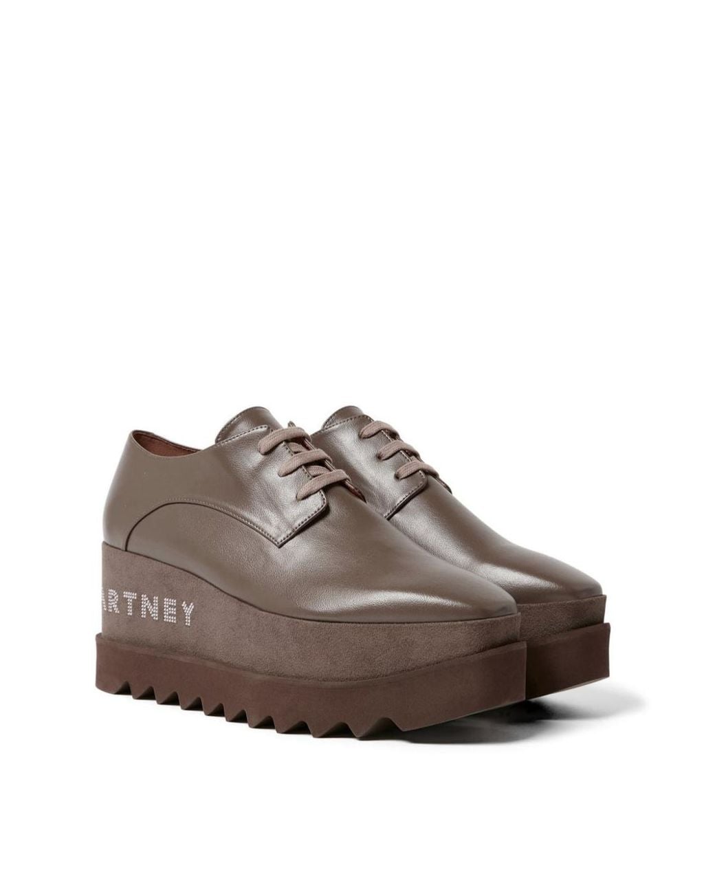 Stella McCartney Brown Elyse Lace-Up Derby Shoes