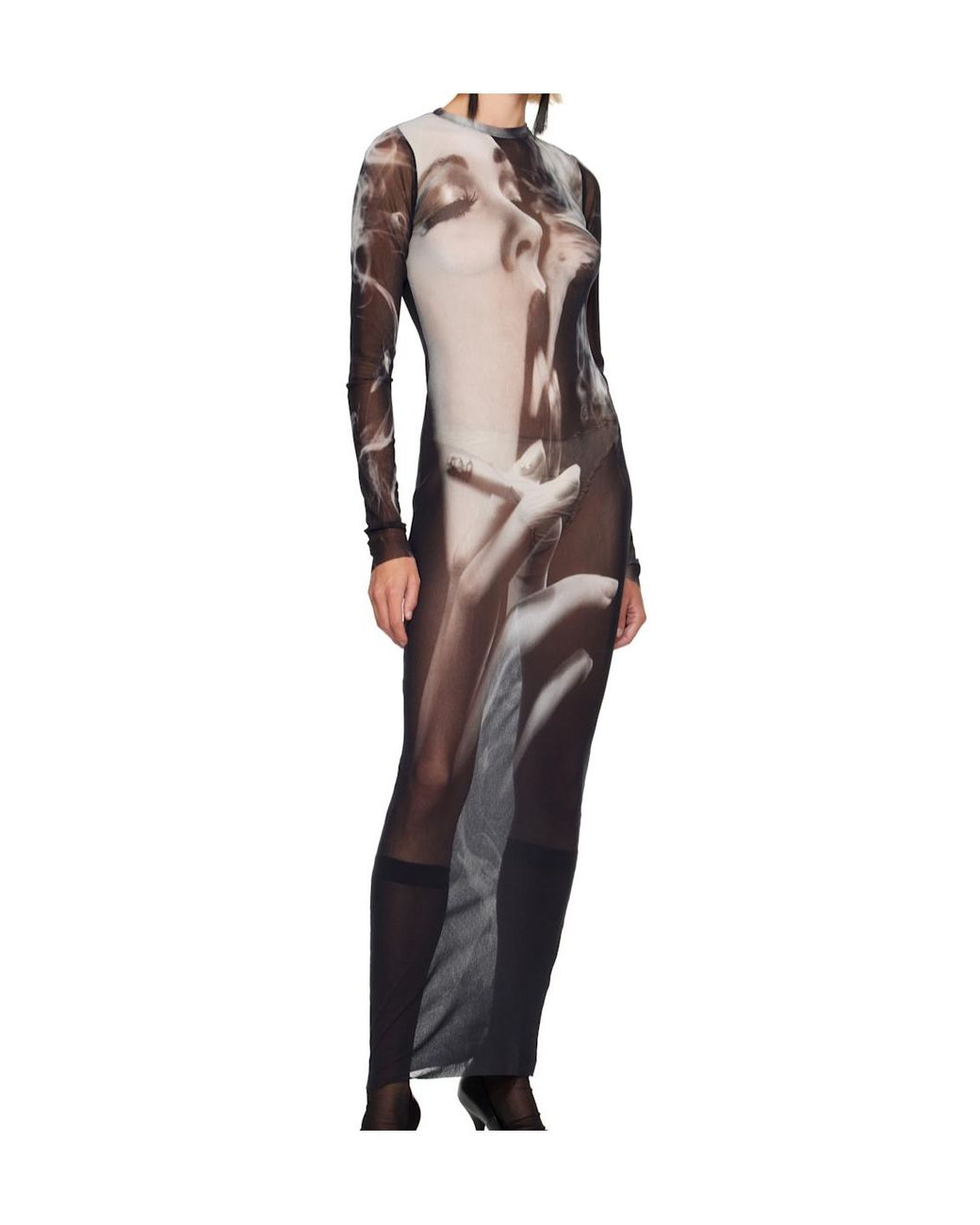 Jean Paul Gaultier Multicolor Smoking Mesh Dress