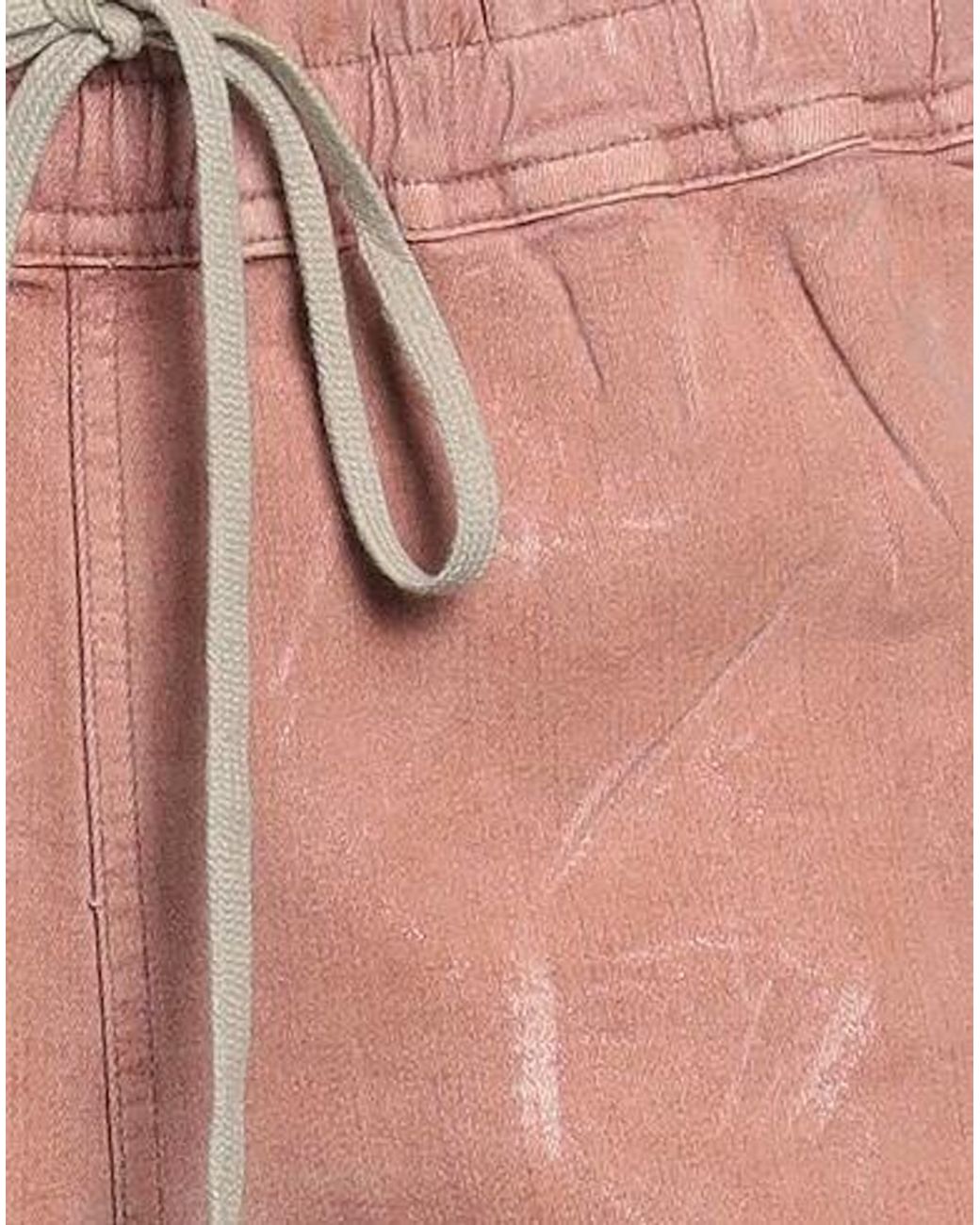 Rick Owens Pink Denim Shorts