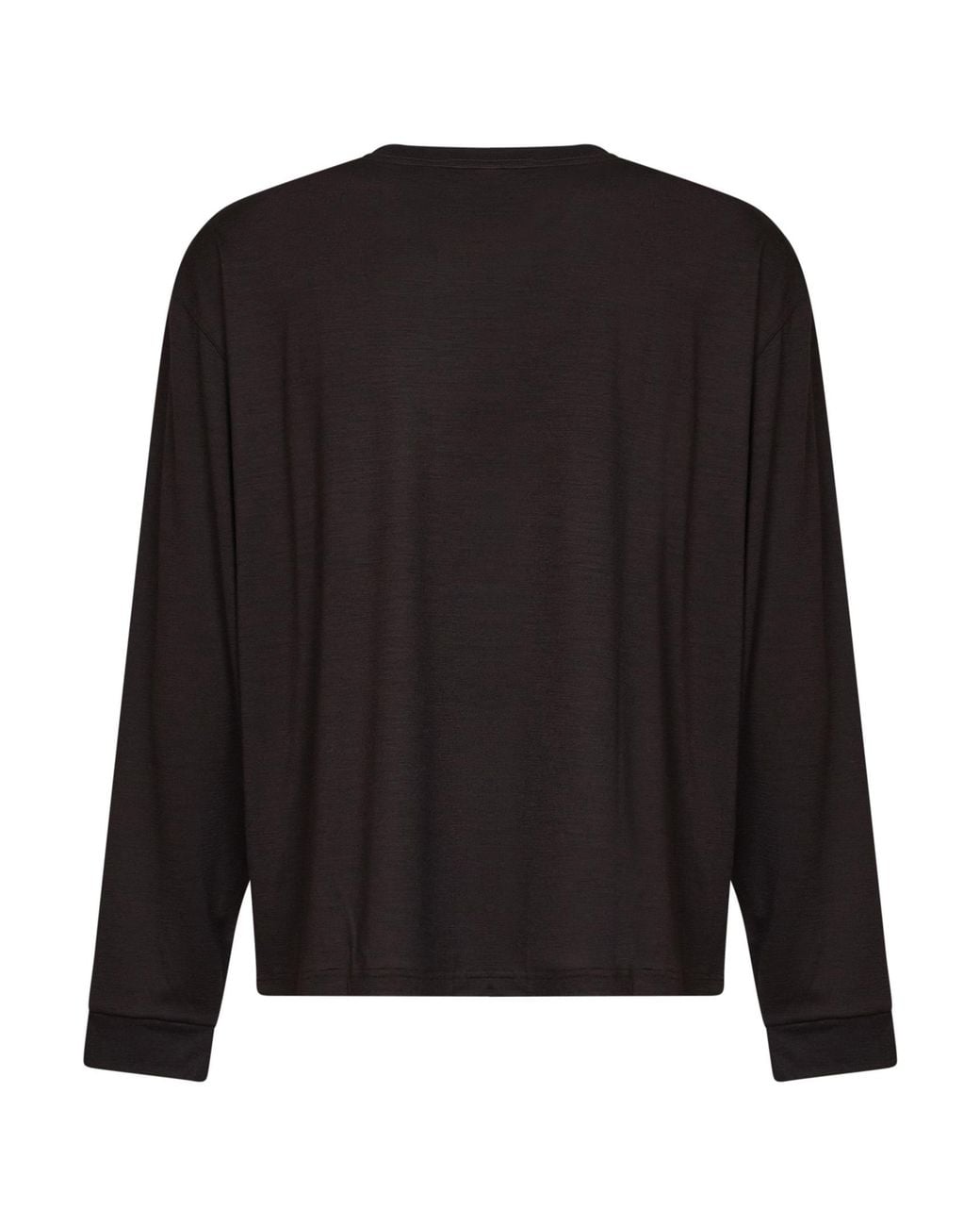 Studio Nicholson Black Ribbed Crewneck Knitted Top for men