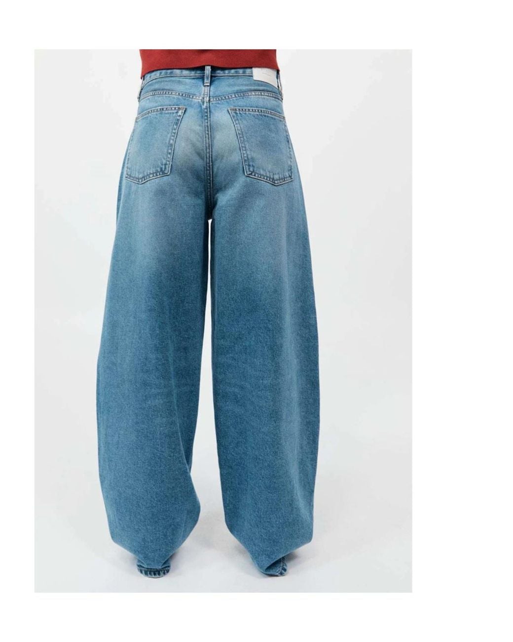 St. Agni Blue Faded Lantern Jeans Pants