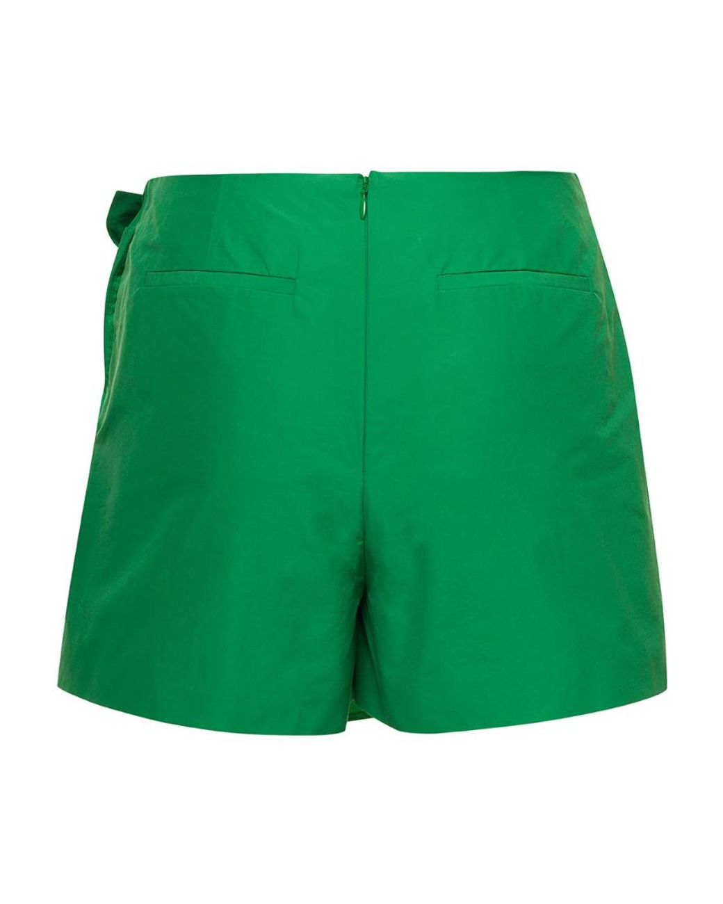 RED Valentino Green Red Bow Detailed Wrap Shorts