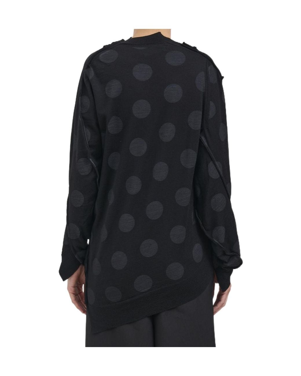 Junya Watanabe Black Long-Sleeved Sweater