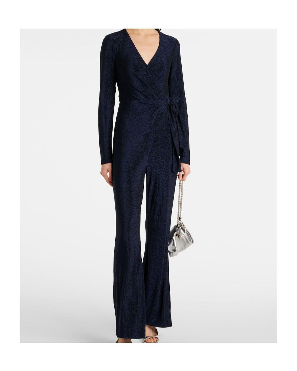 Diane von Furstenberg Blue Cosima Jumpsuit