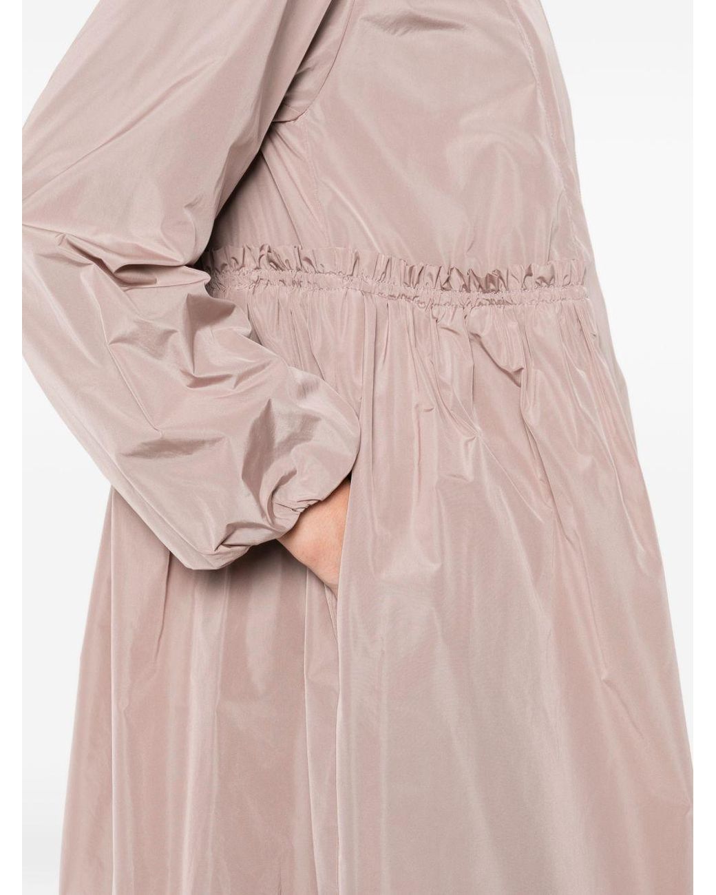 Herno Pink Zip-Up Hooded Coat